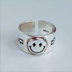 smiley face 925 ring